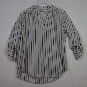ENTRO Striped Tunic Shirt Long Sleeve, Size Medium
